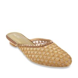 Metro Women's Gold Mule Shoes-image-48