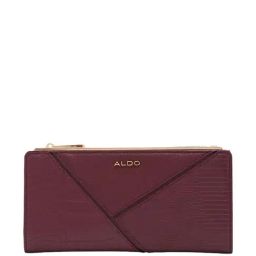 Aldo Maroon Textured Bi-Fold Wallet For Women-image-10