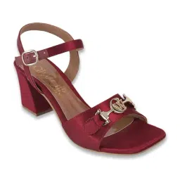 Catwalk Women's Maroon Ankle Strap Sandals-picture-30