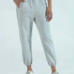 Showoff Grey Cotton Slim Fit Joggers-image-96