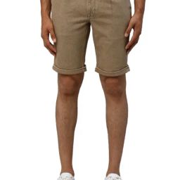 Raymond Brown Slim Fit Distressed Denim Shorts-image-48