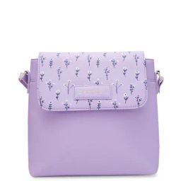 Caprese Pensa Lilac Faux Leather Printed Sling Handbag-22