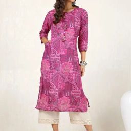 Soch Purple Printed Straight Kurta-picture-42
