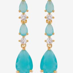 Kushal's Fashion Jewellery Mint Gold Polished Zircon Earring for Women-picture-41