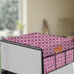 The Furnishing Tree Magenta Printed Refrigerator Cover-image-81