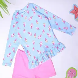 Bubble Berry Girls Multicolor Printed Swimsuit-picture-21