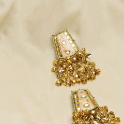Dugran By Dugristyle Peach Dangler Earrings for Women-image-3