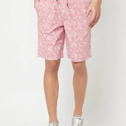 Crimsoune Club Pink Regular Fit Cotton Shorts-picture-28