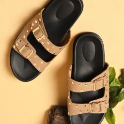 Rocia by Regal Women's Beige Casual Sandals-image-73