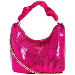 GUESS Magenta Embellished Hobo Bag-picture-30