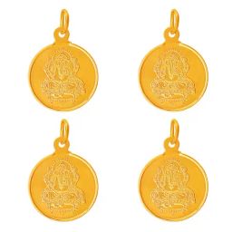 Muthoot Pappachan Swarnavarsham BIS Hallmarked 22KT Ganesh Pendant - Pack of 4-90