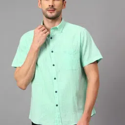 Cantabil Light Green Regular Fit Checks Shirt-picture-28
