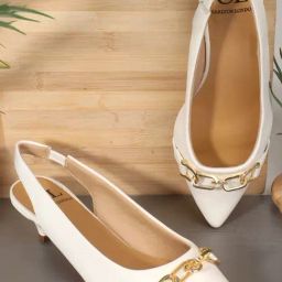 Carlton London Women's White Sling Back Sandals-picture-25