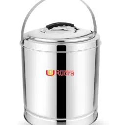 Rudra Silver Stainless Steel Casserole with Side Handle-image-72
