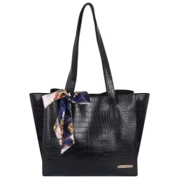 Bagsy Malone Black Textured Medium Tote Handbag-picture-28