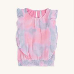 Pantaloons Junior Pink & Blue Cotton Over Dyed Top-image-114