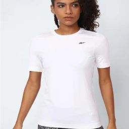 Reebok White Regular Fit Sports T-Shirt-28