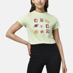 People by Pantaloons Green Printed Top-picture-48