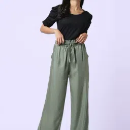 YU by Pantaloons Green Printed Palazzos-image-22