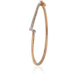 Malabar Gold & Diamonds 18k Rose Gold Oval Bangle for Women-image-32