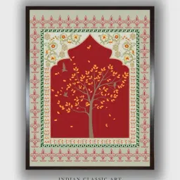 Indian Classic Art Multicolor Canvas Abstract Wall Art-image-90