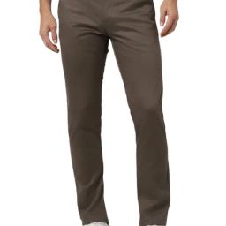 Van Heusen Brown Cotton Slim Fit Trousers-image-68