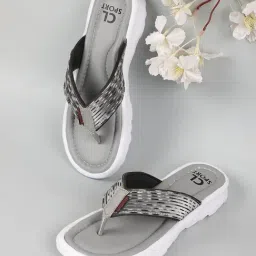 Carlton London Women's Grey Flip Flops-picture-48