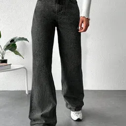 NU CLOTHS Women Comfort Wide Leg High-Rise Stretchable Jeans-picture-34