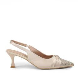 Allen Solly Women's Rose Gold Sling Back Stilettos-image-52