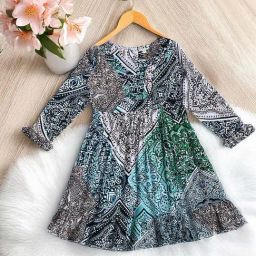Bella Moda Girls Multicolor Cotton Printed Full Sleeves Casual Dresses-picture-47