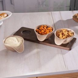Troveas Brown Ceramic Rustik Dip Bowls - Set of 3 (100 ml)-image-61