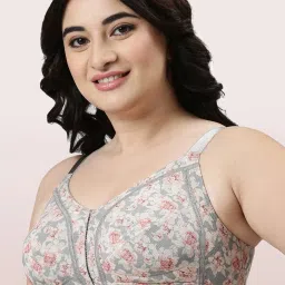Enamor Grey Non-Wired Non-Padded Full Coverage Bra image 3