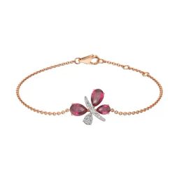Joyalukkas 18k (750) Purity Rose Gold Winged Scarlet Diamond Bracelet For Women-image-61