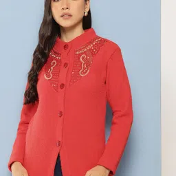 Aarika Ethnic Motifs Embellished Woollen Sweaters-image-59