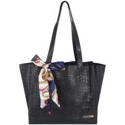 Bagsy Malone Black Textured Medium Tote Handbag-image-93