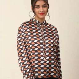 Melon by PlusS Brown Printed Top-image-39