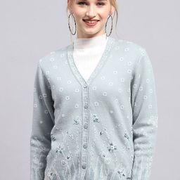 Monte Carlo Women Embroidered Woollen Cardigan-image-49