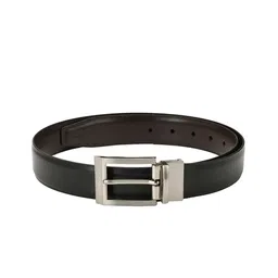 Pacific Gold Men Black & Brown Solid Reversible Belt-image-6