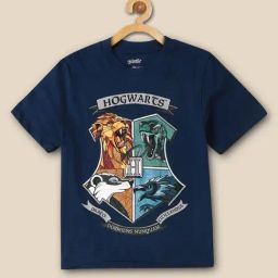 Kidsville Blue Cotton Printed T-Shirt-image-88