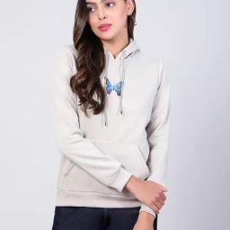 Kotty Light Grey Printed Hoodie-picture-30