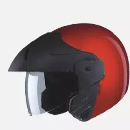 Studds Cherry Red Medium (570 mm) Open Face Helmet, Ninja Concept Eco-image-94