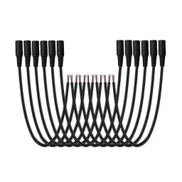 FEDUS Female DC Power Extension Cable Wire ‎Black 2.1 mm / 5.5 mm (Pack of 70 Pcs)-36