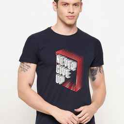 LYCOS Men Typography Printed Round Neck Cotton T-shirt-image-42