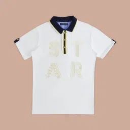 Pantaloons Junior White Cotton Printed Polo T-Shirt-picture-16