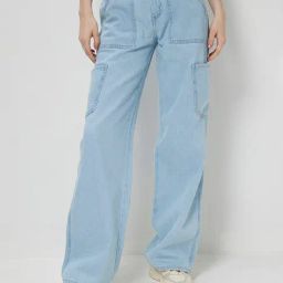 Cover Story Blue Regular Fit High Rise Jeans-image-79