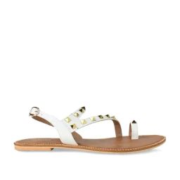 Rocia by Regal Women's White Back Strap Sandals-image-36