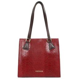 Hidesign Spruce 04 Sb Red Textured Medium Tote Handbag-22