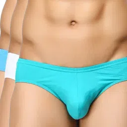 BASIICS by La Intimo Blue & White Comfort Fit Briefs (Pack of 3)-image-75