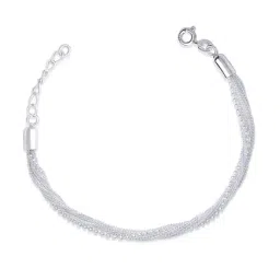Taraash 92.5 Sterling Silver Link Chain Bracelet-image-57
