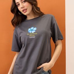 Mast & Harbour Women Graphic Printed Round Neck Cotton Oversized T-shirt-image-70